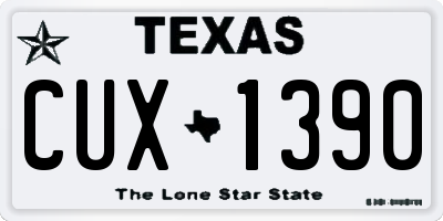 TX license plate CUX1390