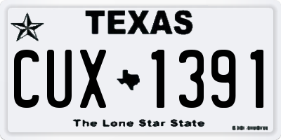TX license plate CUX1391