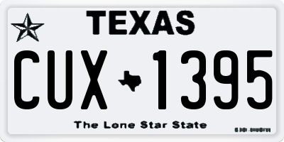 TX license plate CUX1395