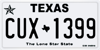 TX license plate CUX1399