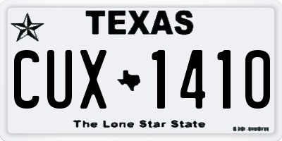 TX license plate CUX1410