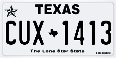 TX license plate CUX1413