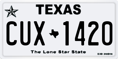TX license plate CUX1420