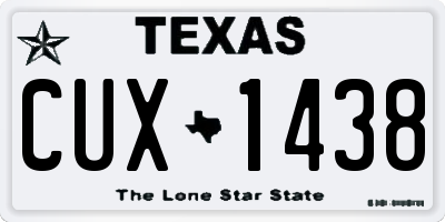TX license plate CUX1438
