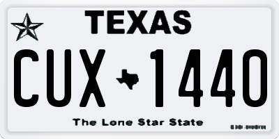 TX license plate CUX1440