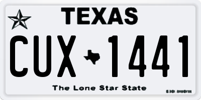 TX license plate CUX1441