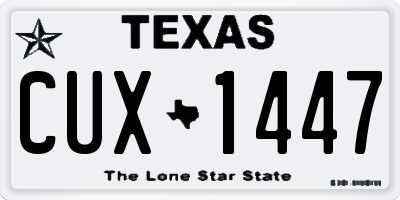 TX license plate CUX1447