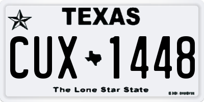 TX license plate CUX1448