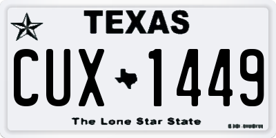 TX license plate CUX1449