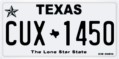 TX license plate CUX1450