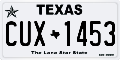 TX license plate CUX1453