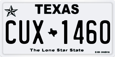 TX license plate CUX1460