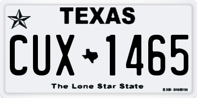 TX license plate CUX1465