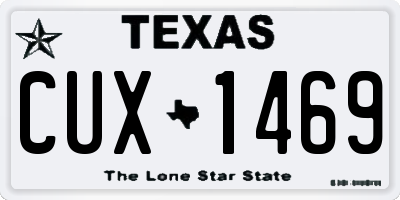 TX license plate CUX1469