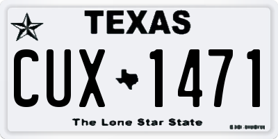 TX license plate CUX1471