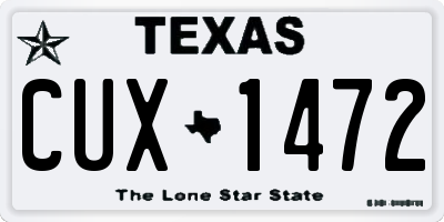 TX license plate CUX1472