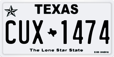 TX license plate CUX1474