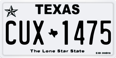 TX license plate CUX1475