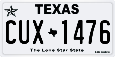 TX license plate CUX1476