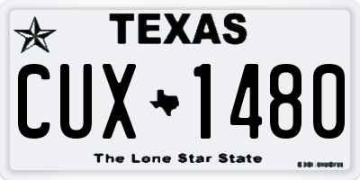 TX license plate CUX1480
