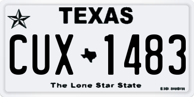 TX license plate CUX1483