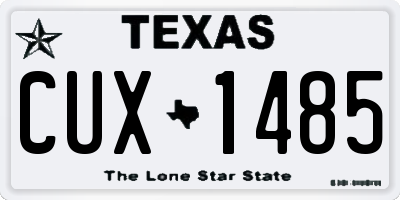 TX license plate CUX1485