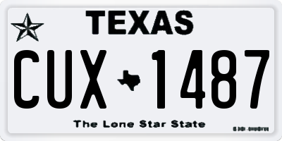 TX license plate CUX1487