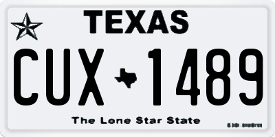 TX license plate CUX1489