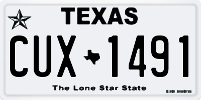 TX license plate CUX1491