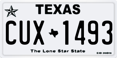 TX license plate CUX1493
