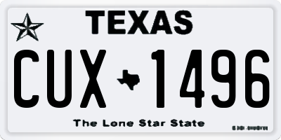 TX license plate CUX1496
