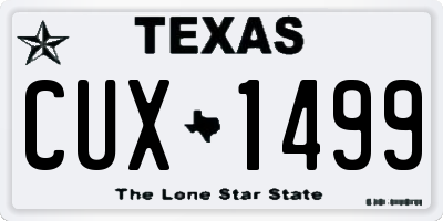 TX license plate CUX1499