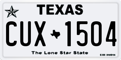 TX license plate CUX1504