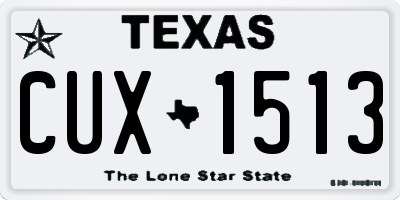 TX license plate CUX1513