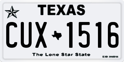 TX license plate CUX1516