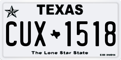 TX license plate CUX1518