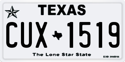 TX license plate CUX1519