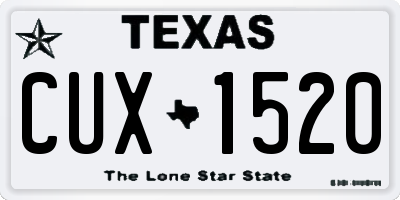 TX license plate CUX1520