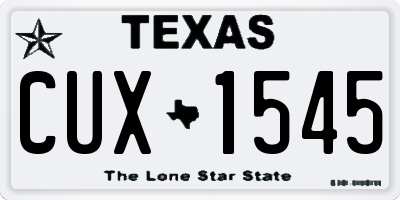 TX license plate CUX1545