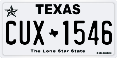 TX license plate CUX1546