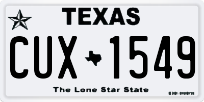 TX license plate CUX1549