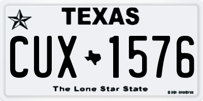 TX license plate CUX1576