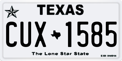 TX license plate CUX1585