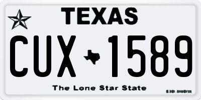 TX license plate CUX1589