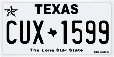 TX license plate CUX1599