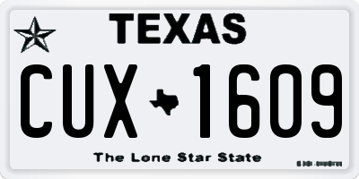 TX license plate CUX1609