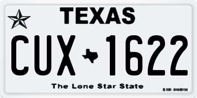 TX license plate CUX1622
