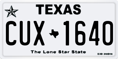 TX license plate CUX1640