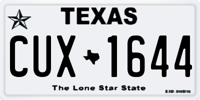 TX license plate CUX1644