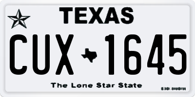 TX license plate CUX1645